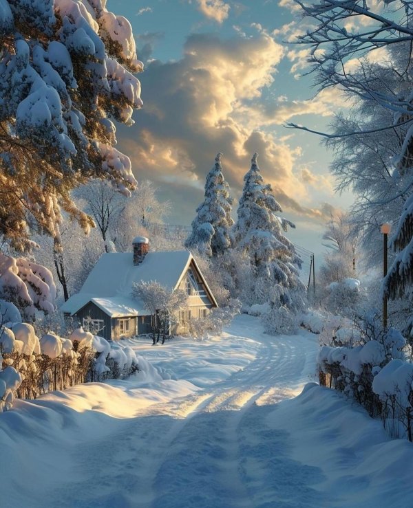 картины зимнего пейзажа