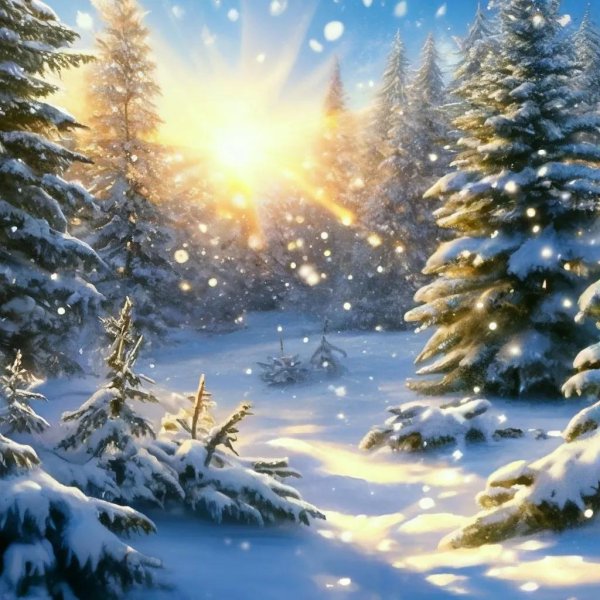 новогодний лес