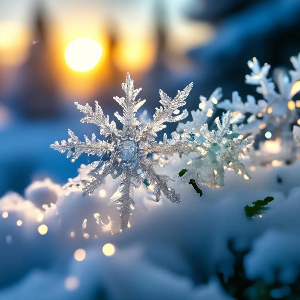 фотографии снежинок