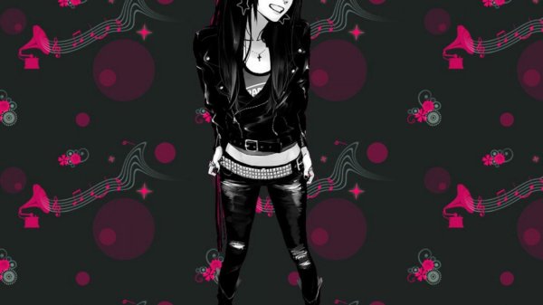 аниме пацанка рокерша