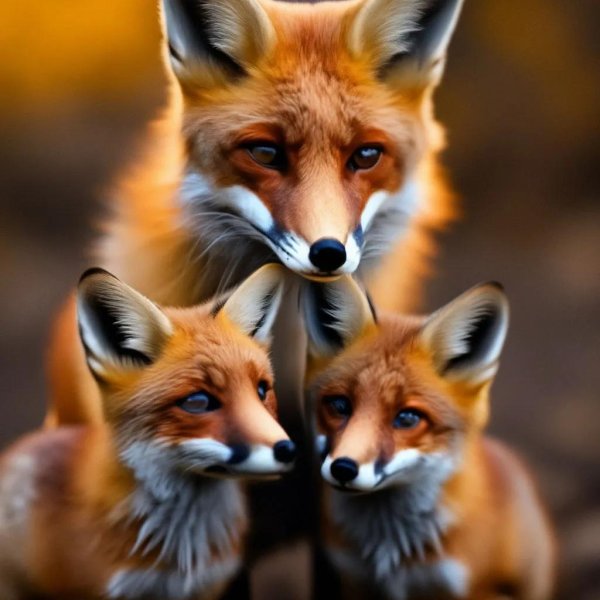 лисица с лисятами