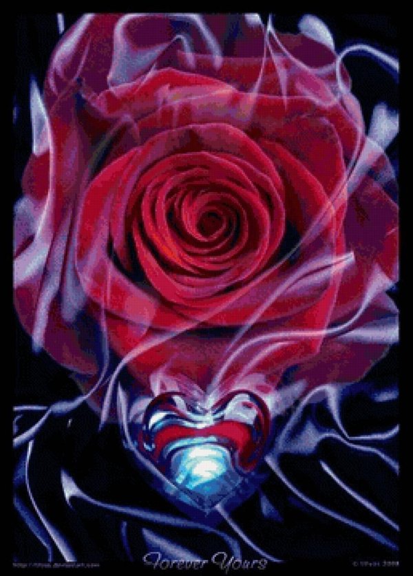 сердце с розами