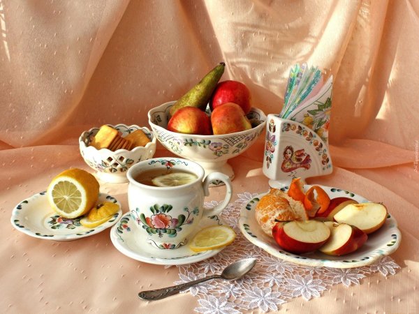 чай с фруктами
