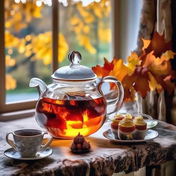 горячий чай