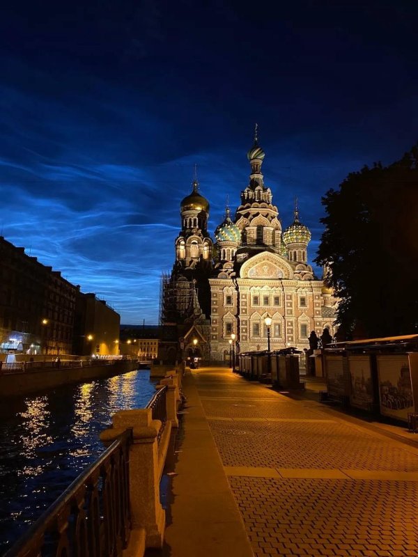 храм спасанакрови санктпетербург ночью
