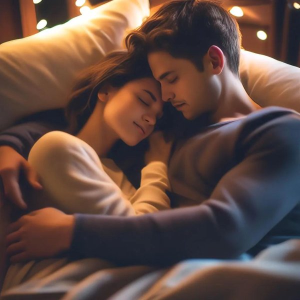 пара в обнимку