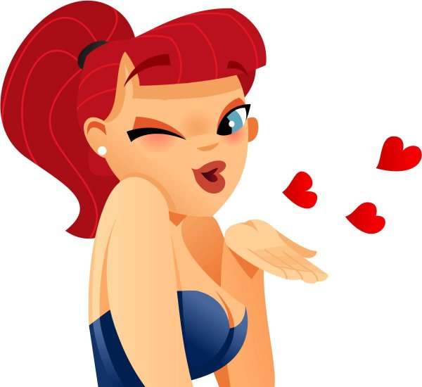 стикеры леди