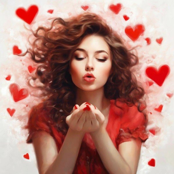 красивая брюнетка