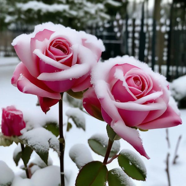 цветочек из снега