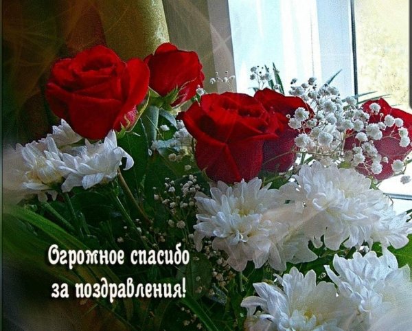 спасибо за поздравления