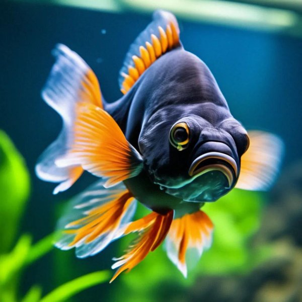 чёрные аквариумные рыбки телескопик