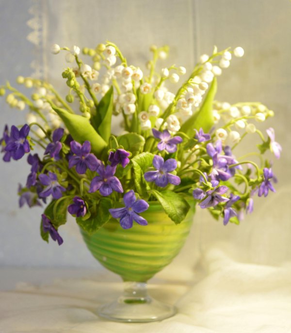 керамофлористика лесная фиалка