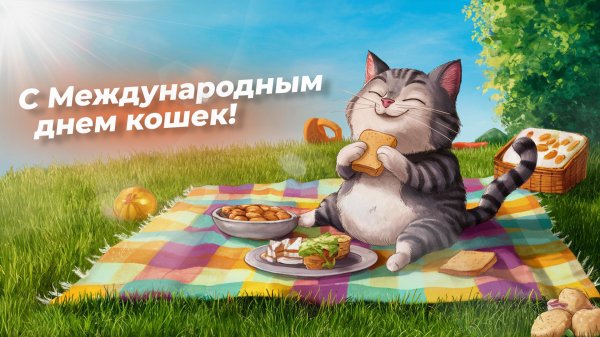 с международным днем кошек
