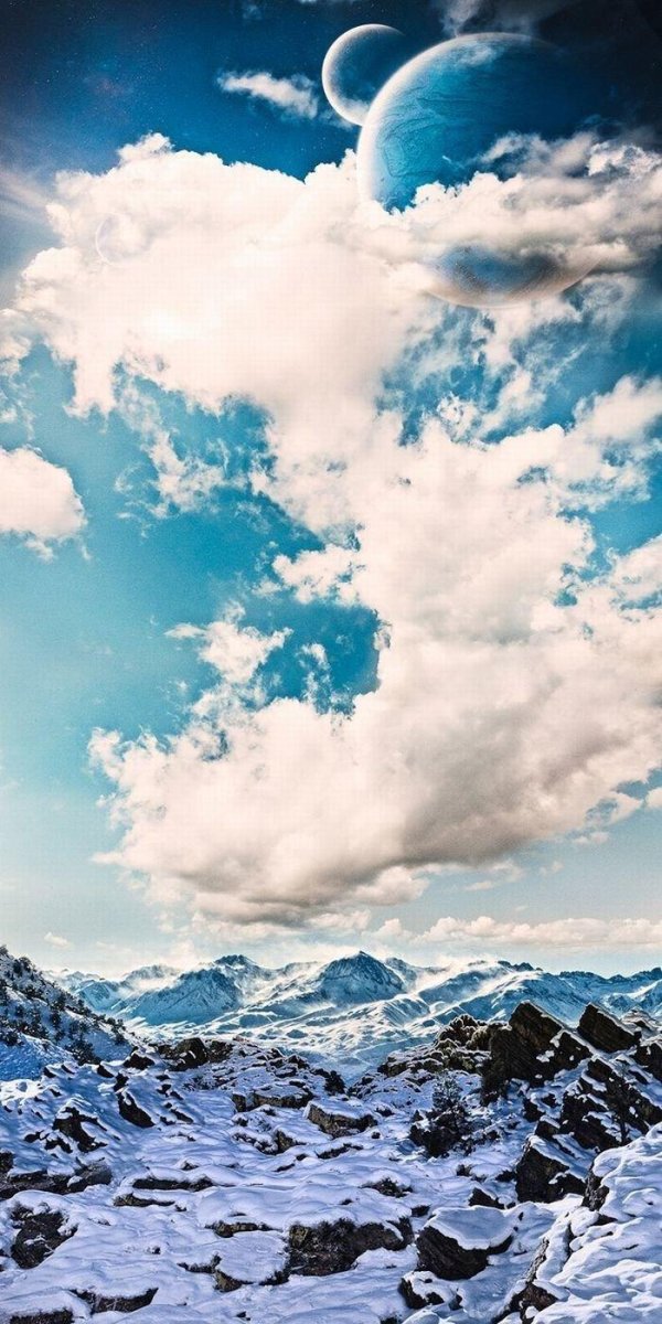 горы облака