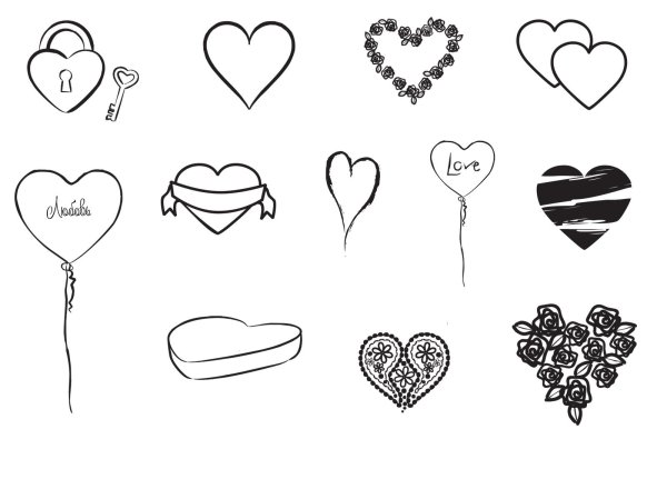 сердечко скетч