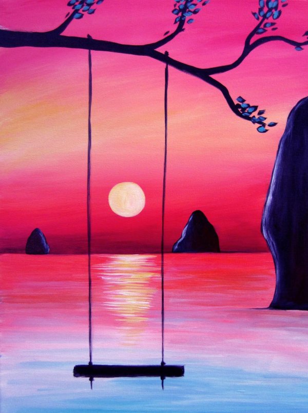 рисунок закат