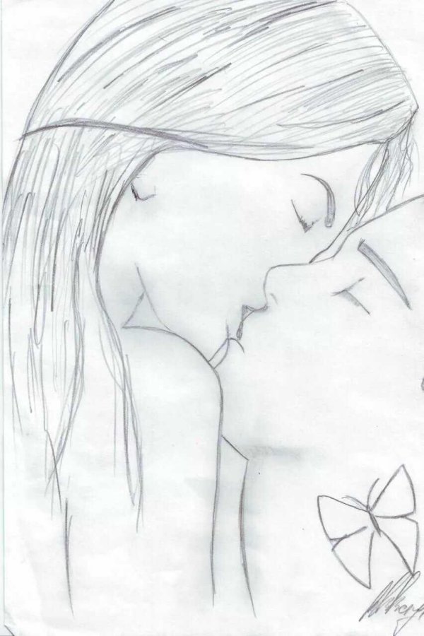 рисунок карандашом любовь