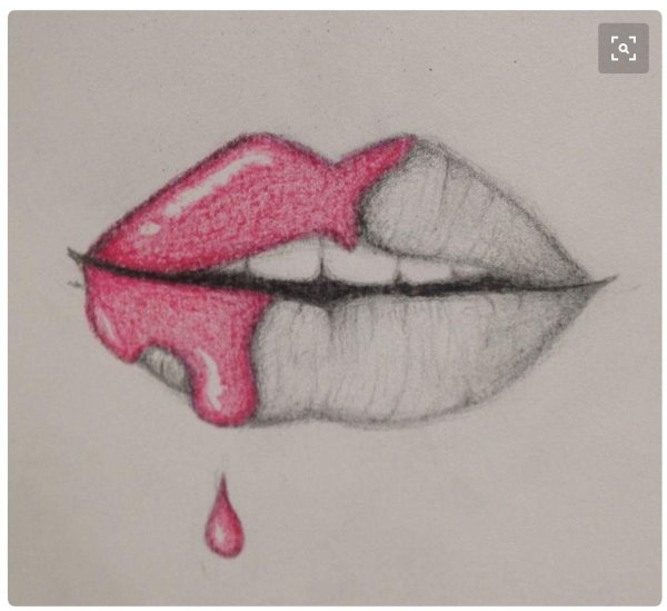 срисовка губ