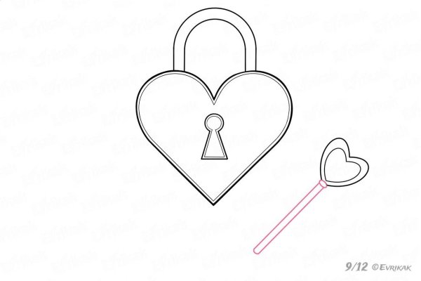 замок навесной раскраска