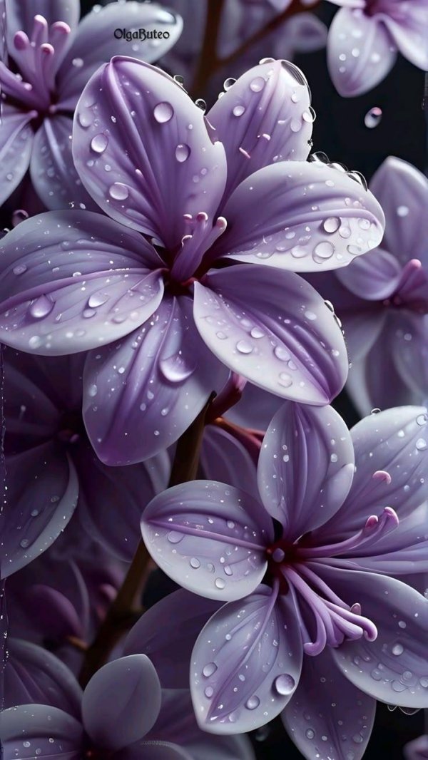 фиолетовые лилии