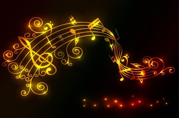 ноты золотые