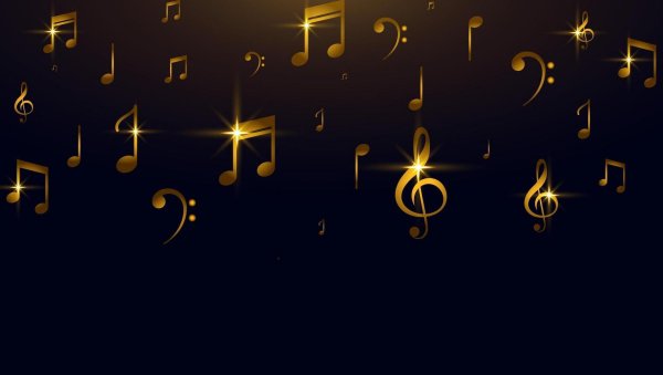 ноты золотые