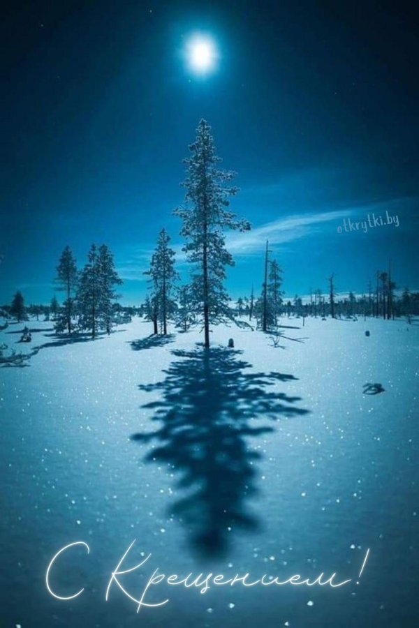 зимние ночные пейзажи