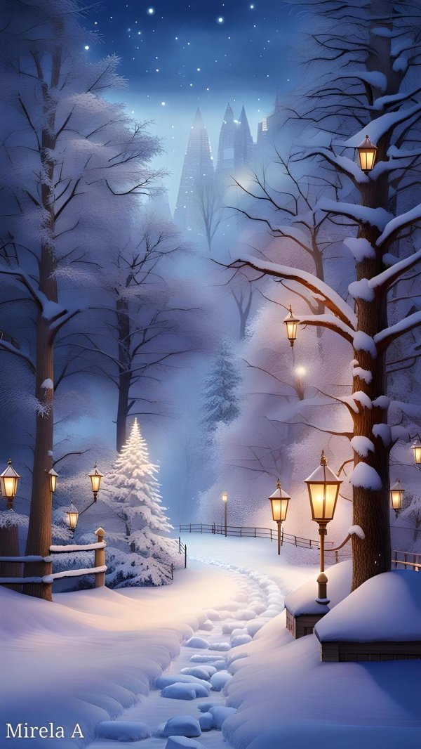 рождественские пейзажи