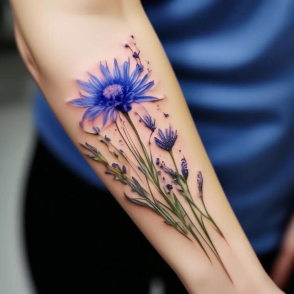 цветок тату