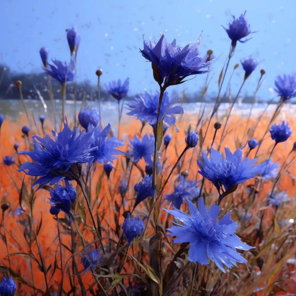 цветки василька