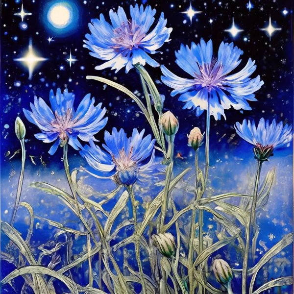 картина васильки