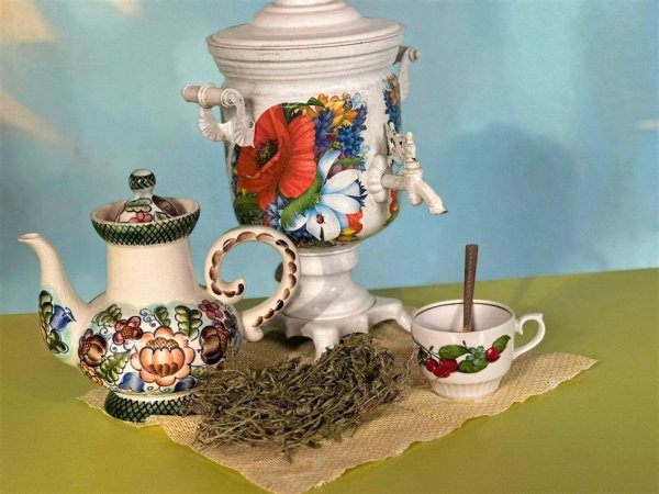 самовар электрический расписной