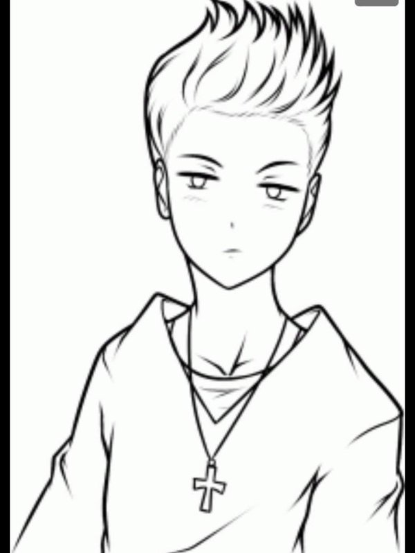 рисунки для срисовки парни