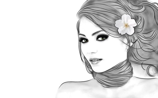 женщина рисунок