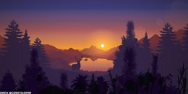 пейзаж векторный