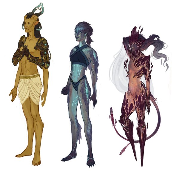 концепт арт гуманоидные расы