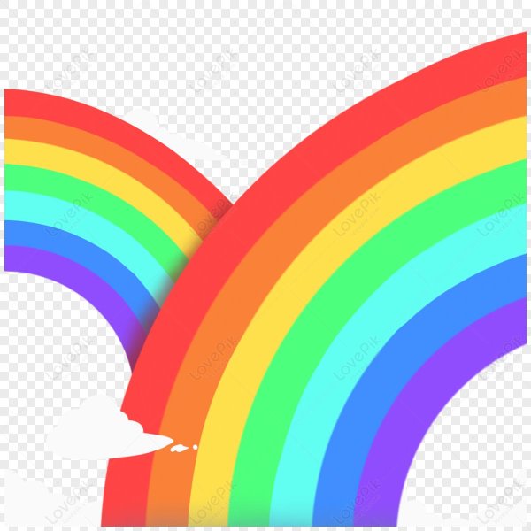 радуга на прозрачном фоне