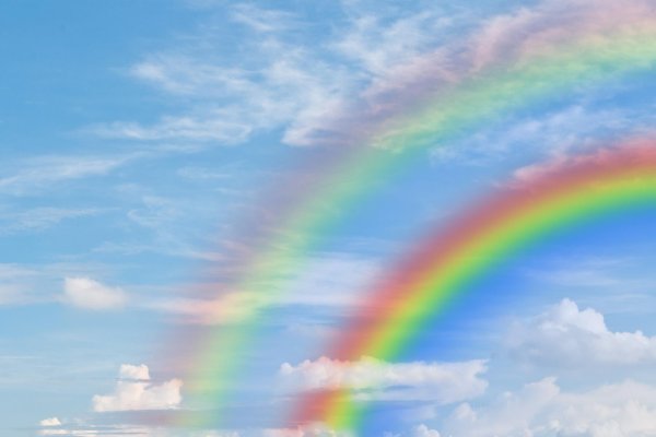 небо с радугой