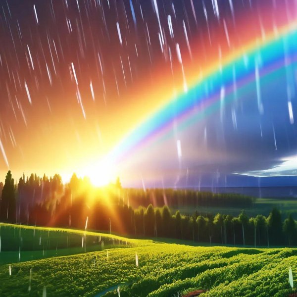 дождь и радуга