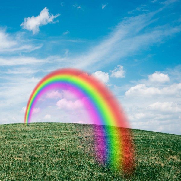 небо с радугой