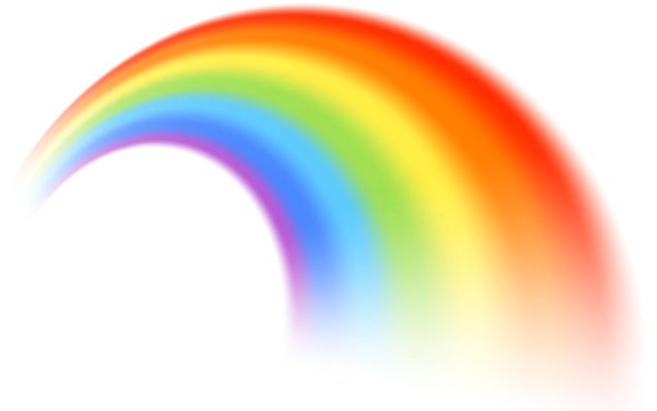 радуга на белом фоне