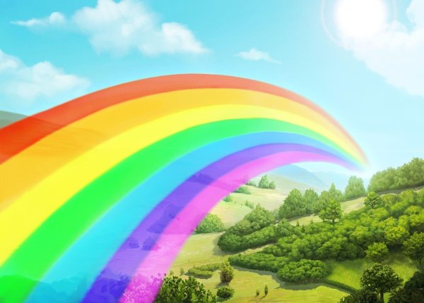 рисунок с радугой