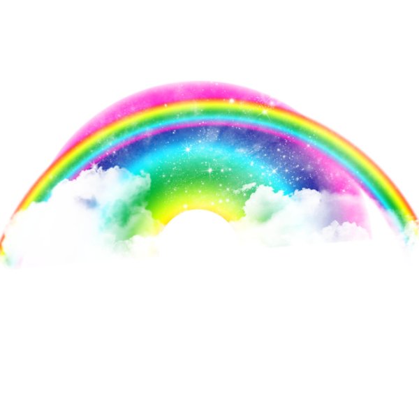 радуга на белом фоне