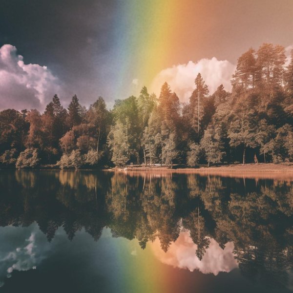 отражение радуги