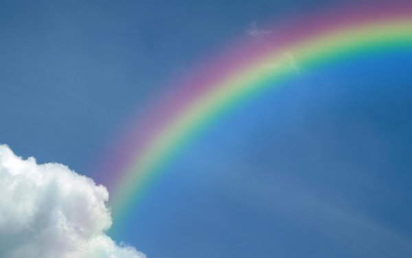 небо с радугой