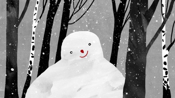 снеговик иллюстрация