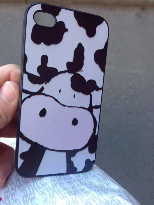 чехол с коровьим принтом