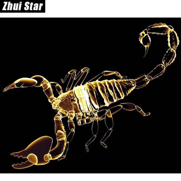 скорпион на черном фоне