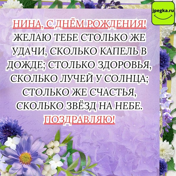 с днем нины поздравление