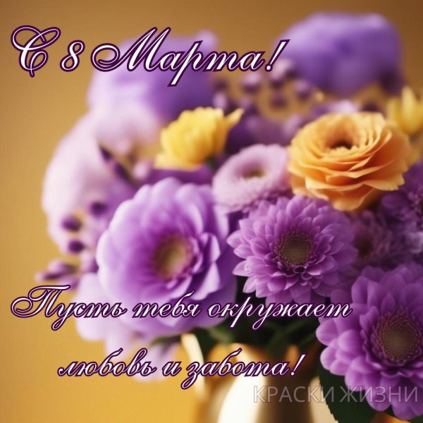 красивая открытка на 8 марта